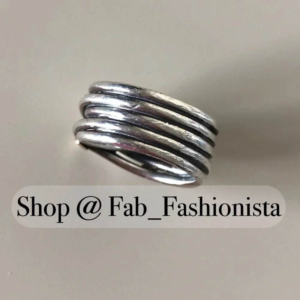 Pandora 14k gold and sterling silver ring retired size 58
